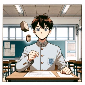 A student was confused in the examination room